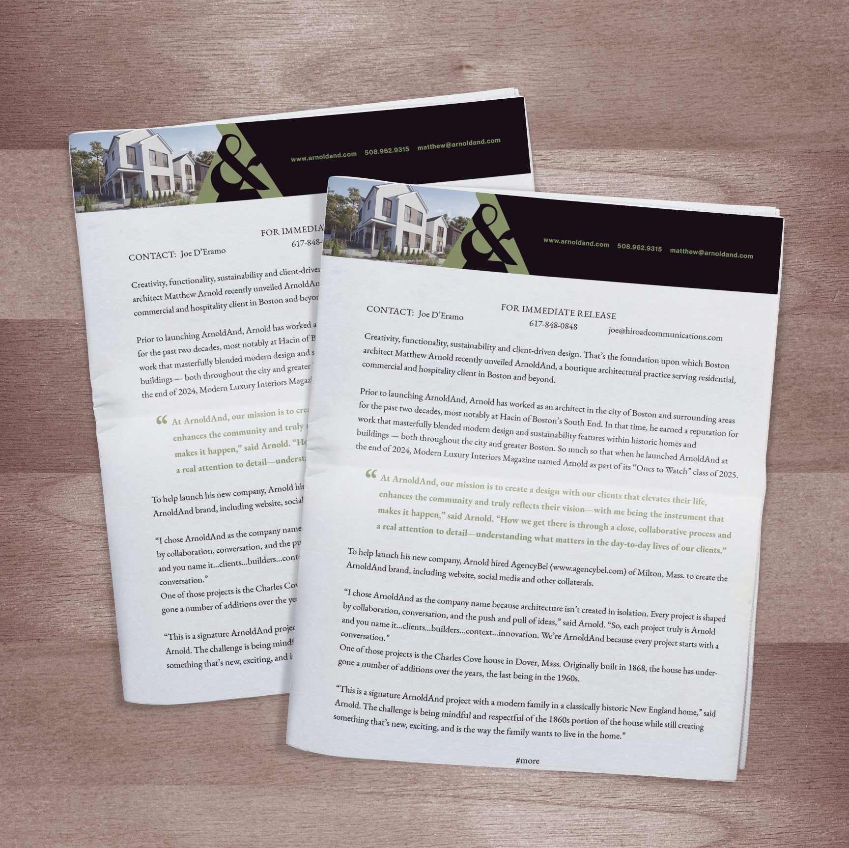 ArnoldAnd Press Release: Meet ArnoldAnd. This new Boston architectural firm takes a client-focused approach to modern, sustainable design.